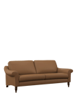 John Lewis Camber Leather Grand 3 Seater Sofa, Dark Leg