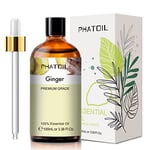 PHATOIL Huile Essentielle Gingembre 100 ml, Huile Essentielle Pure Naturelle, Huile de Gingembre pour Diffuseur Aromathérapie, Humidificateur