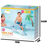 Intex Inflatable Dolphin Rider Ride On Beach Toy Lilo Swim Pool Float