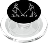 Golf Club One Line Art Dessin Golf PopSockets PopGrip pour MagSafe