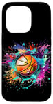 Coque pour iPhone 15 Pro Basketball Sport Splash Sport pour joueurs de basket-ball