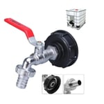 Adaptateur de réservoir IBC Connecteur à filetage 1/2", Robinet Cuve 1000L Robinet Recuperateur Eau De Pluie, Robinet Sortie