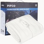 PIFCO White Heated Electric Under Blanket with 3 Heat Settings - Double