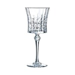 Cristal d'Arques Paris - Collection Lady Diamond - 6 Verres à pied 27 cl - Brillance, Transparence et Haute Résistance - Fabriqués en France - Emballage renforcé, adapté à la vente en ligne