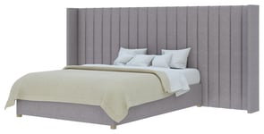 Aspire Grandeur Wing Superking Ottoman Bed Frame - Grey Super King