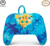 Manette Filaire Améliorée Pour Nintendo Switch, Modèle Switch Oled Et Nintendo Switch Lite, Accessoire De Jeu, Manette De Jeu, Manette Filaire, Sous Licence Officielle -Pokemon: Tie Dye Pikachu