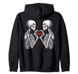 Skeleton Couple For Halloween Valentine's Day of the Dead Zip Hoodie