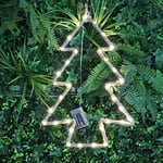 SHATCHI Christmas Decorations Silhouette Tree Battery Operated LED Lights Hemp Rope Lights Xmas Holiday Home Wall Room Hanging Décor