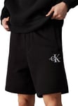 Calvin Klein Jeans Men's Monologo Drawstring Sweat Shorts, Black (Ck Black), XXL