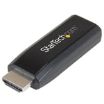 StarTech HDMI to VGA Adapter - Aux Audio Output - Compact - 1920x1200 - HDMI to VGA (HD2VGAMICRA) - videokonverter - svart