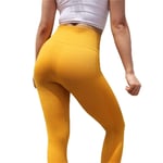 fuchsiaan Pantalon De Yoga Longueur Cheville Pour Femme, Legging De Sport Push-up Taille Haute, Pantalon De Fitness élastique Et Respirant Pour L'entraînement Au Brouillard, Course à Pied Pilates Jaune L.