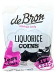 deBron Sugarfree Liqorice Coins - Sukkerfri Salt Lakris 100 g