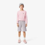 Lacoste Short cargo molleton Taille 12 ans Gris Clair Chiné