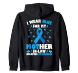 I Wear Blue For My Mother-In-Law Type 1 Diabetes Awareness Zip Hoodie