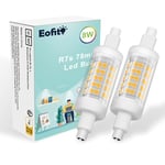 Eofiti Ampoule R7s LED 78mm 8W Equivalent à 70W Halogène R7s Lampe Blanc Chaud 2700K avec Lumière 720LM Ampoules J78 Large Angle de Faisceau 360° AC 230V Ra 83 LED 60 * 2835 SMD Non-Dimmable Lot de 2