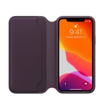 Apple Folio-etui i lær MX072ZM/A for iPhone 11 Pro - Aubergine