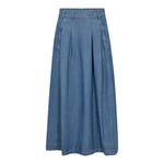 Anyacc Denim Pleat Skirt - Denim Blue