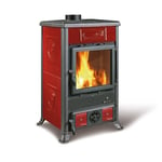 La Nordica Extraflame Poêle à Bois En Fonte Rossella R1 Bordeaux 11,1 Kw 252 M³