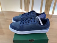 Lacoste mens Master CUP Leather Navy/Wht Trainers RRP:£85.00