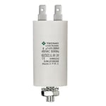 TECNID MG8060 Permanent pour Moteurs 6µF 450V. Écrou M8 Puissance. Le condensateur de démarrage est dans Un boîtier cylindrique en polypropylène. Connexion électrique Via 4 bornes, Blanc