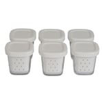 Lot de 6 pots de yaourt XF100110 - Blanc  