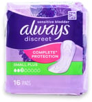 Always Discreet Pads Small Plus 16 pack X 1