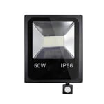 Zarivy Projecteur Olivino LED 50W 6500K couleur noir brillant avec 4500lm, idéal pour l'extérieur grâce à son design IP66. Dimensions : 33,5 x 24 x 6 cm. Parfait pour éclairer votre espace.