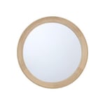 Miroir rond aspect bois clair Ø76cm Emde