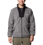 Columbia Men's Sequoia Grove Full Zip Fleece, Full Zip Fleece Jacket, City Grey Heather/Black, XXL