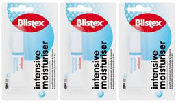 Blistex Intensive Moisturiser Hydrating Protective Lip Balm 5g for Dry Lips X 3