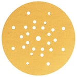 Mirka Gold papier abrasif Ø 225mm autoagrippant 27 trous/grain P80, 25 disques/Pour ponceuse de cloisons sèches - murs et plafonds/Pour poncer le plâtre, le mastic, le bois, la peinture