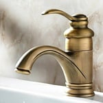 CHOYCLIT Antique Retro Robinet De Bain Bassin Européen Chaud Et Froid Lavabo De La Salle De Bains Mitigeur en Bronze Finition Cruches Vintage Spray