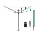 Brabantia 4 Arm Liftomatic Rotary Washing Line with Accessories, 50m Silver