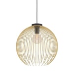 Eglo Suspension luminaire Venezuela, lampe à susprendre pour table à manger, plafonnier suspendue, lustre chambre et salle à manger, métal noir et doré, douille E27, Ø 40 cm