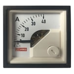 Rs Pro - Ampèremètre analogique de panneau v c.a. Echelle 40 (Input, Scale)A, 48mm x 48mm ( Prix pour 1 )