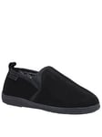 Hush Puppies Mens Arnold Slippers - Black, Black, Size 9, Men