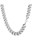 PROSTEEL Collier Homme Chaîne Cubaine 51cm Grosse Maille 12mm en Acier Inxoydable