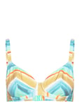 Castaway Island Uw Plunge Bikini Top Blue Freya