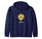 Bright Ideas Dim Puns Funny Light Bulb Pun Lovers Zip Hoodie