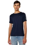 Tommy Hilfiger - Men's T-Shirt - Logo Tape T Shirt For Men - Crew Neck T Shirt Men - Tommy Logo - 100% Cotton Jersey - Navy Blazer - Size M