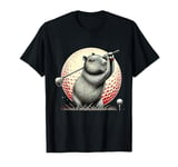 Capybara Golfer Crew Graphic Tee Men Women Funny Golf Golfer T-Shirt