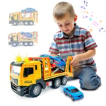 Kids Large Wrecker Toy Tow Truck Light Music Real Function Rescue Cars Carrier