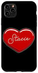 Coque pour iPhone 11 Pro Max Stacie Cœur dessiné à la main – Prénom Cœurs I Love Stacie