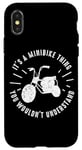 Coque pour iPhone X/XS Minibike Vintage Moto Lover Funny Mini Bike Racing