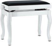 Banc De Piano, Bois, Blanc Brillant