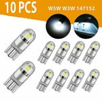 10 st 6000k Canbus T10 168 194 W5w Kupol Licens Sido Markör LED Ljuslampa Vit