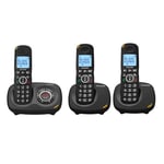 Alcatel XL595 B Voice Trio, téléphone sans fil répondeur avec 3 combinés, grand écran, audio-boost, fonction blocage d'appels