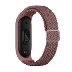 Klockarmband Nylon kompatibel med Xiaomi Mi Band 3/4/5/6/7/NFC Brun