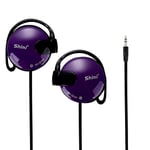 Violet Écouteurs stéréo avec fil, 3.5mm, casque de sport, basse, crochet d'oreille, pour ordinateur Mp3, pour téléphone portable Xiaomi iPhone Samsung ""Nipseyteko