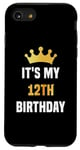 iPhone SE (2020) / 7 / 8 Its My 12th Birthday Funny 12 Years Old Golden Bday Party Case